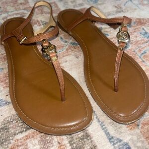 Brown Michael Kors Leather Women's Sandals
